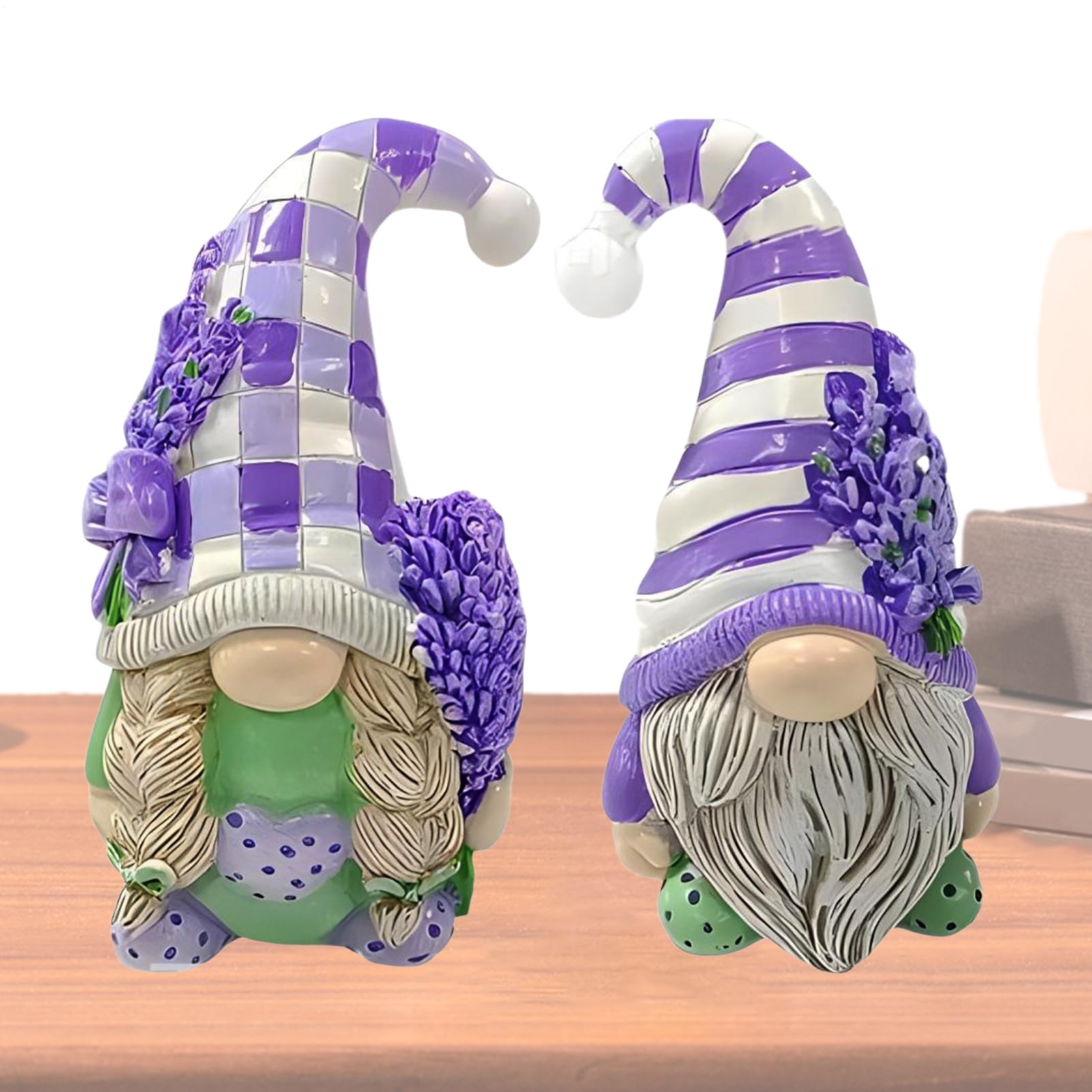 Décorations de nom en résine haut de gamme et statues de gnomes ciselées