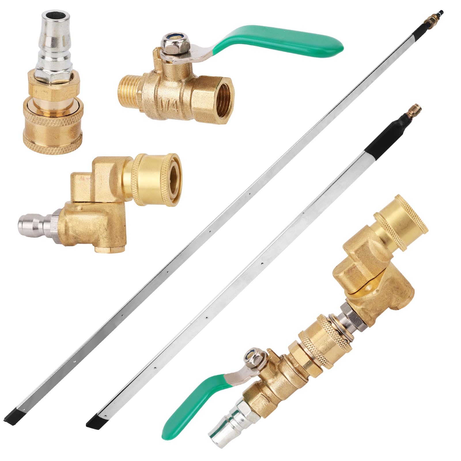 Kit Lancia per la Pulizia del Radiatore, 58cm e 113cm Lancia Pulizia del Radiatore con Connettore e Valvola per Auto Camion