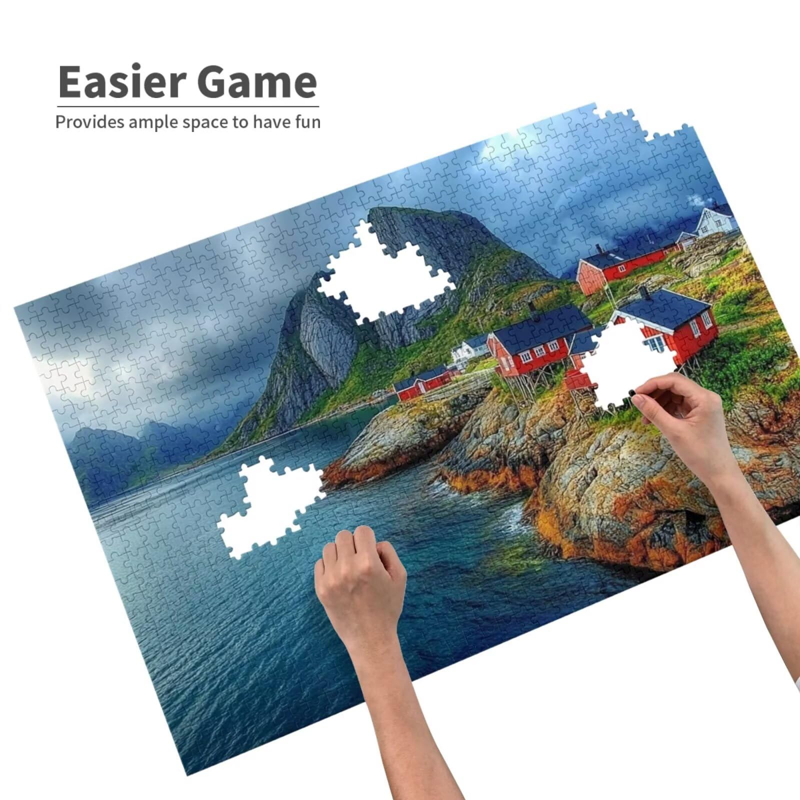 Puzzle 2000 Teile, Puzzle Erwachsene, Holzpuzzle Meer Impossible Jigsaw, Clevere Rätsel, HD Farbe Jigsaw mit Geschenkbox Verpackung for Aesthetic Room Decor, Geschenke für Frauen Berg 100x70cm p-1815