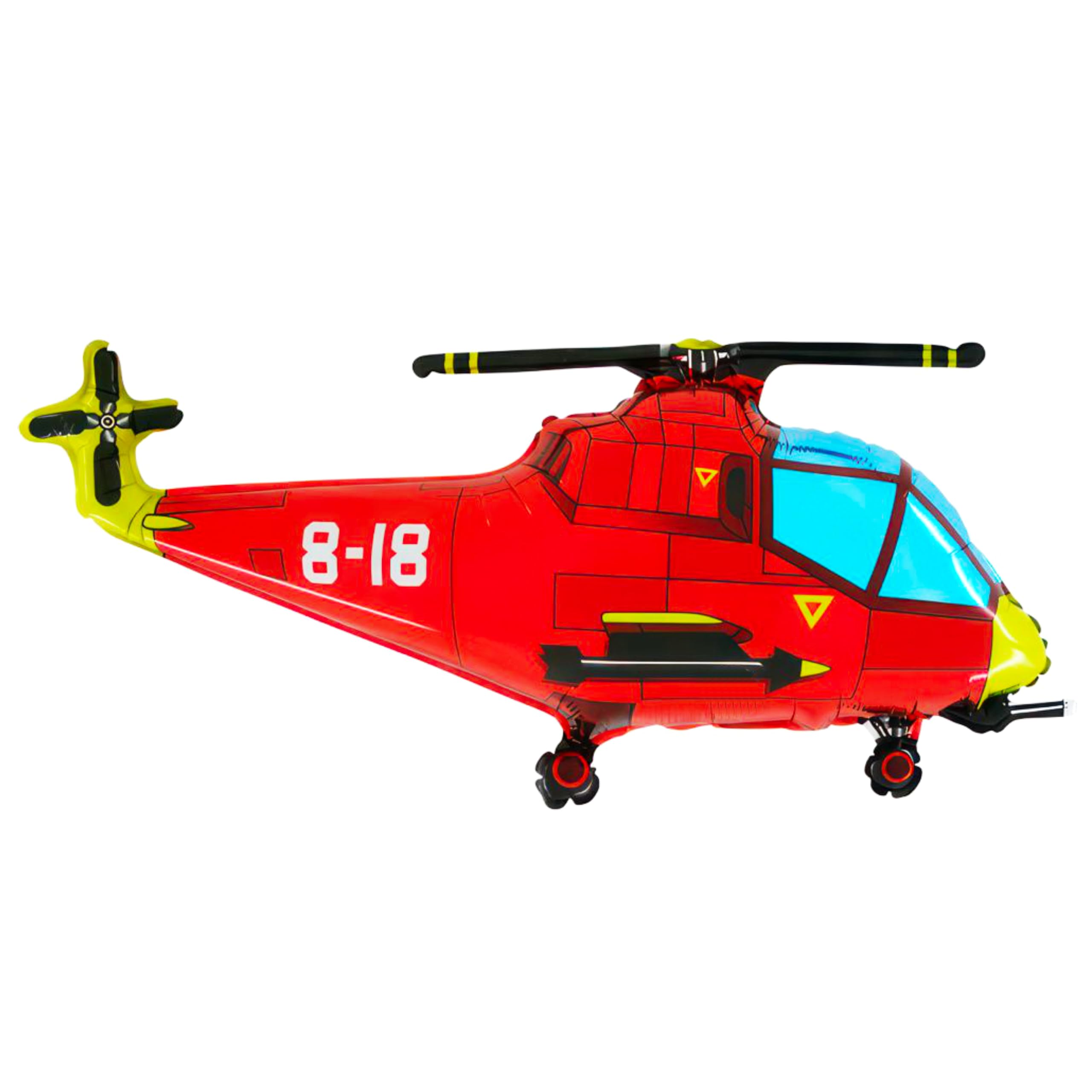 Toyland® 65cm (26") Red Helicopter Shaped Character Foil Balloon - Kids Party Decorations