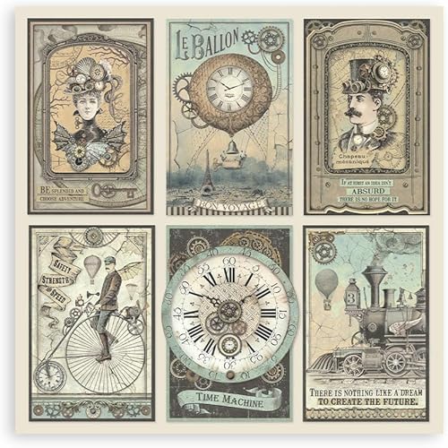 Miniatura 4 de Stamperia Intl Papel de scrapbooking, multicolor, paquete de 10