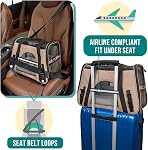 PetAmi Premium Airline Approved Soft-Sided Pet Travel Carrier Ventilated Comfortable Design with Safety Features | Ideal for Small to Medium Sized Cats Dogs and Pets