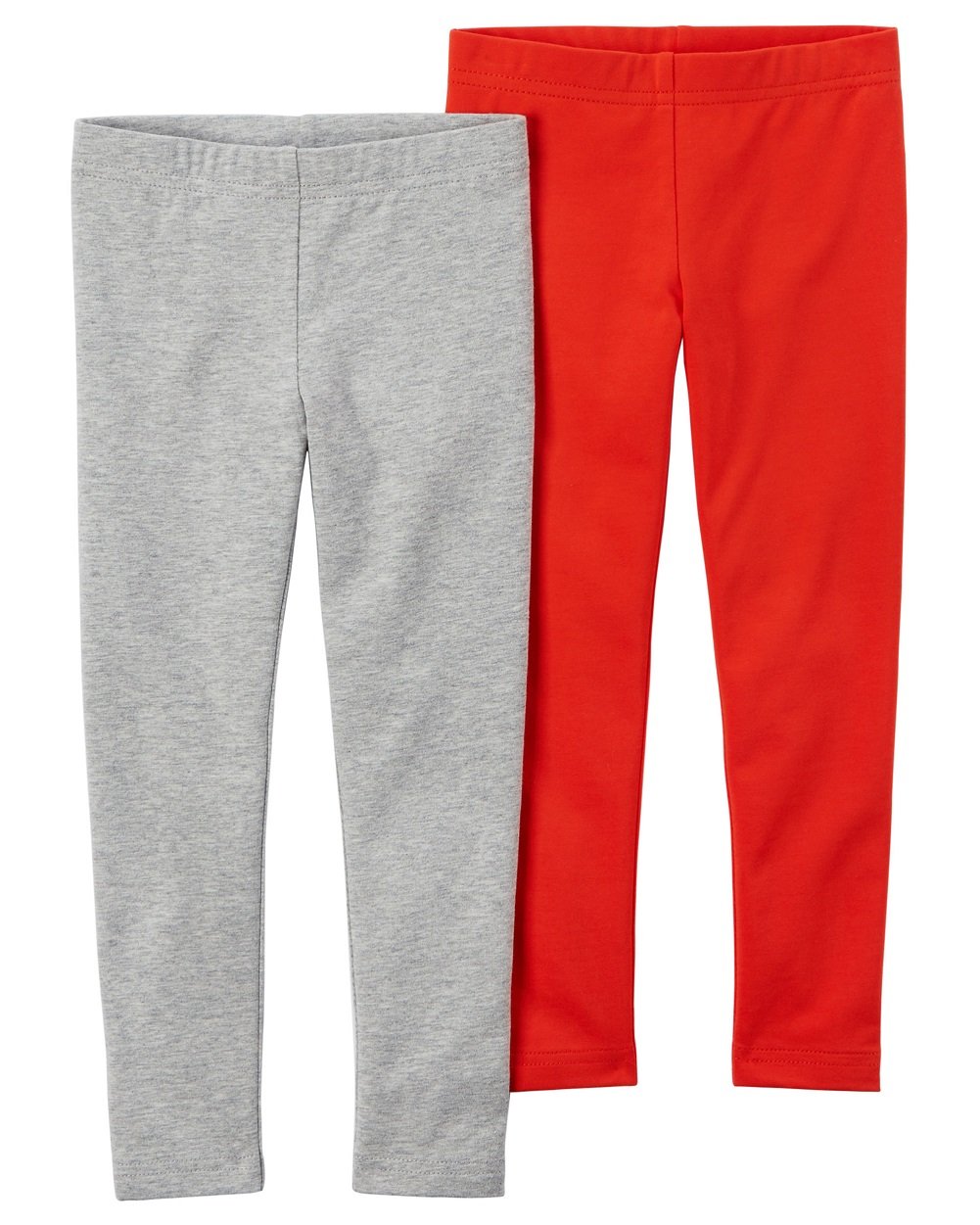 Carter's Girl's 2 PK Grey/Orange Leggings (6 Months)