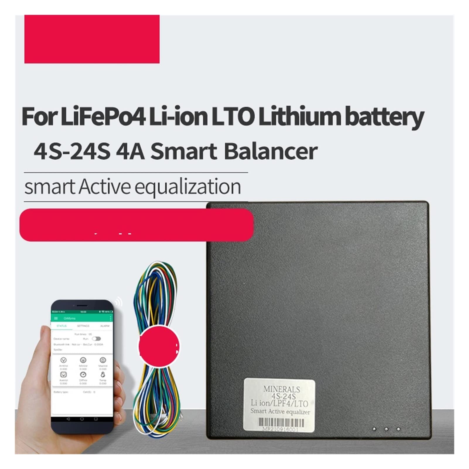 Smart Lithium Battery Equalizer 4S-24S 10S 16S 13S 8S 4A 36V 48V 60V 24V Support Bluetooth Active Balancer