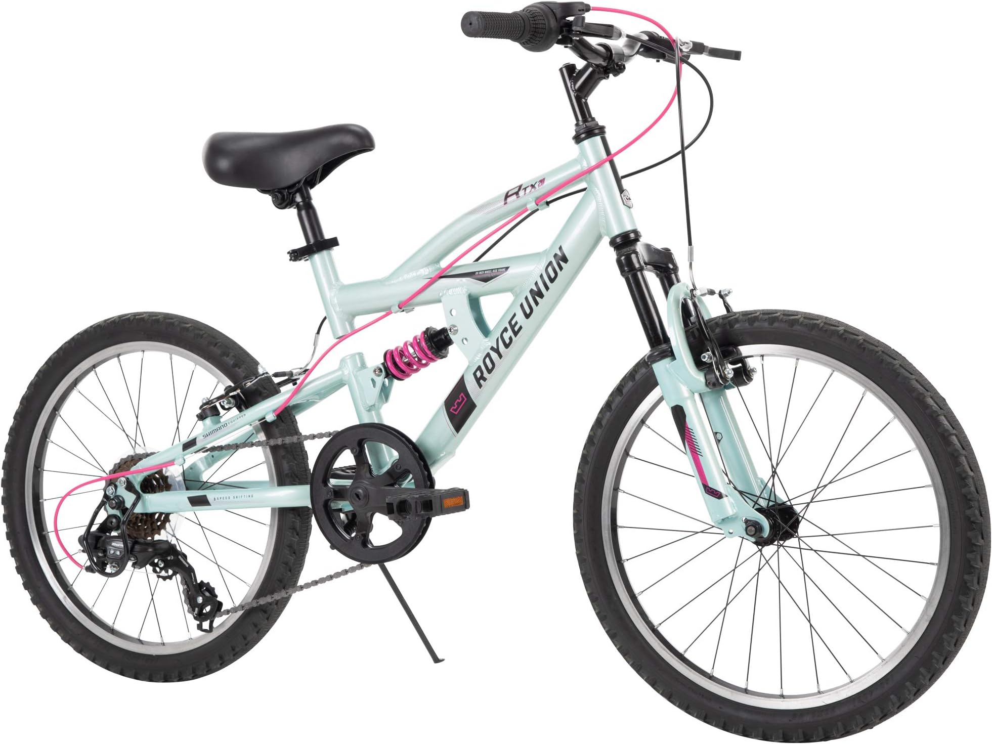 ROYCE UNION RTX Kids 20" Aluminum Mountain Bike, Dual Suspension, 6-Speed