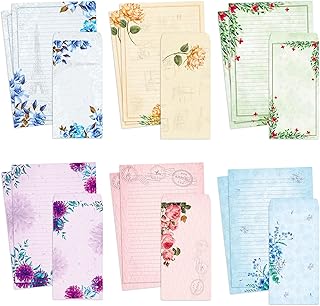Paper Master Stationary Paper and Envelopes Set - Japanese Stationery Set with Lines Vintage Floral Letter Paper - 48 Shee...