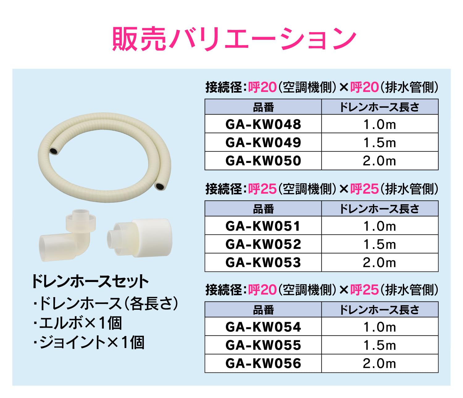 Amazon | GAONA これカモ 断熱ドレンホースセット 呼20/25 2m 業務用