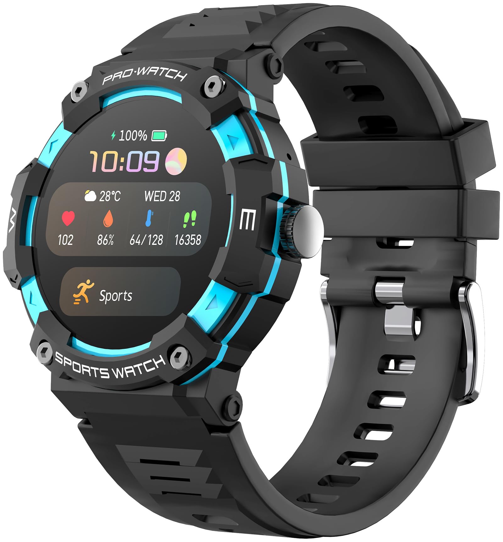 Militärische Smartwatch Herren, Fitness Tracker mit Telefonfunktion Blutdruck Herzfrequenz Schlafüberwachung Schrittzähler Fitnessuhr Männer IP68 Wasserdicht Musiksteuerung Sportuhren Android iOS