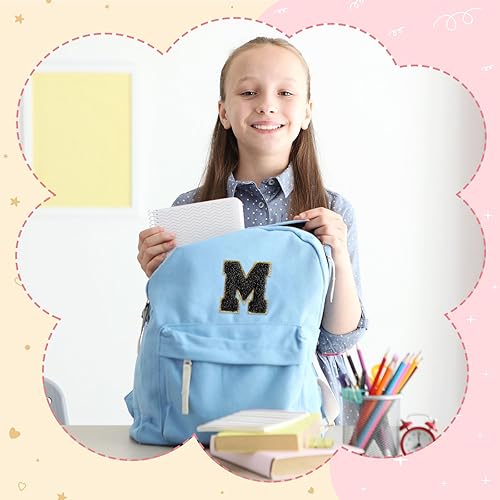 Miniatura 36 de Morcheiong 26 parches de letras de felpilla autoadhesivas de la A a la Z, letras de felpilla para ropa, tela, zapatos y bolsas (verde oscuro)