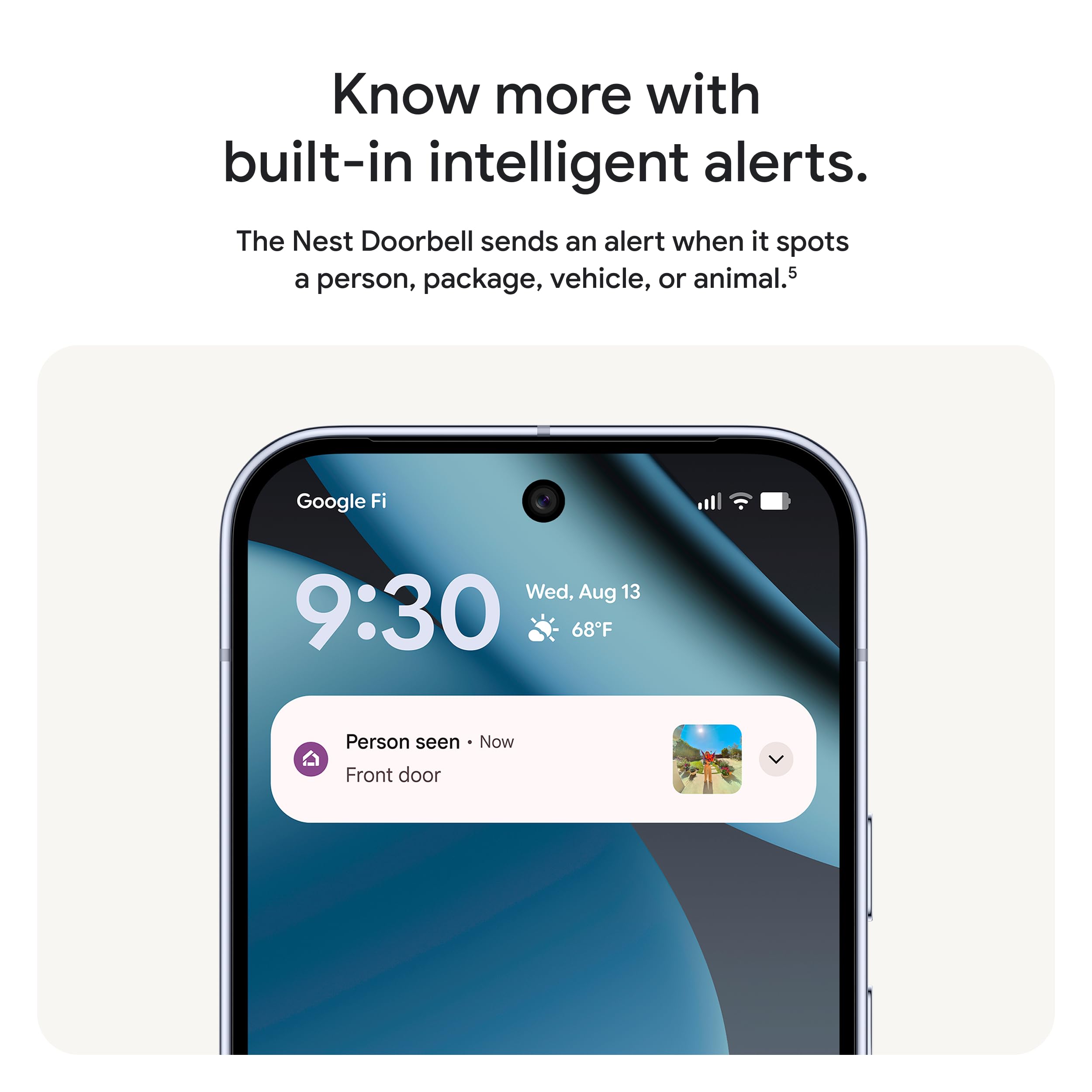 Google Nest Doorbell (Wired, 3rd Gen) - 2K Video and Gemini, Live View, Night Vision, 2-Way Audio - Works with Google Home - 2025 Model - Linen