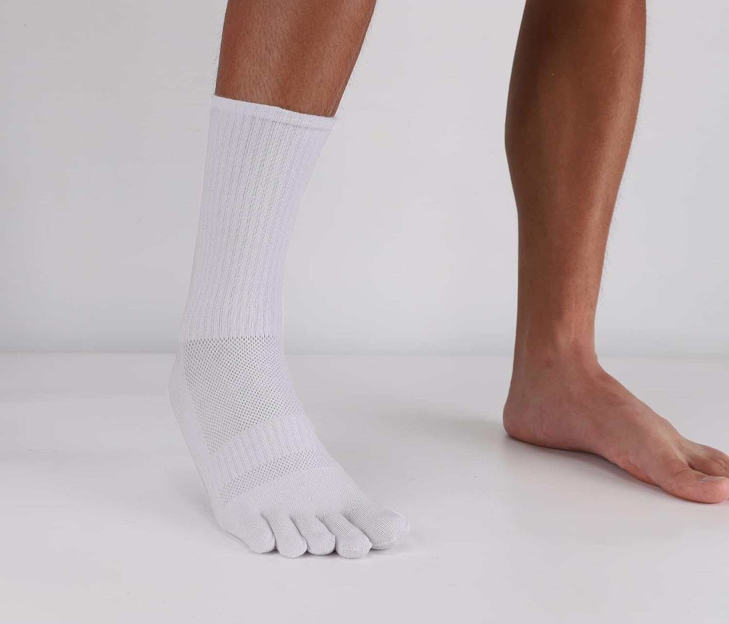 Toe Socks for Men 5 Finger Cotton Athletic Running Wicking 4 Pack/3 Pack - Image 7
