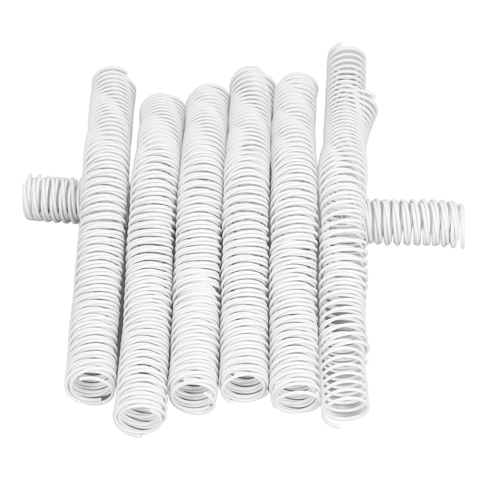 Confezione da 35 bobine di rilegatura carta A4, diametro 25,4 mm, 48 anelli, dorsi in filo di plastica a spirale con passo 4:1, capacità 215 fogli, bianco (Bianca)