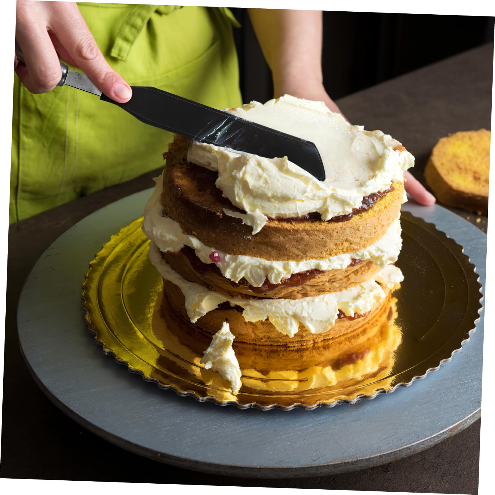 Espátulas de Acero Inoxidable para Crema y Crepes Rascador de Tartas Práctico Utensilios de Cocina para Repostería y Panqueques Set de Diseño Funcional y Fácil Almacenamiento