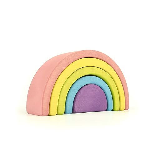 Amazon.com: Pastel Rainbow stacking toy 