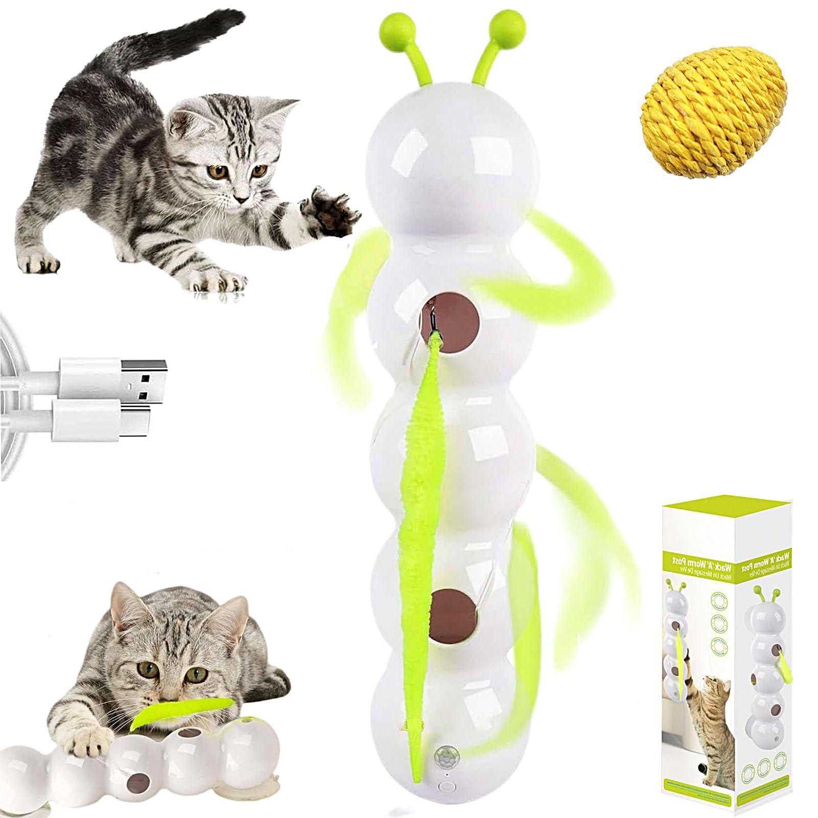 Générique Jouet Automatique pour Chat,Jouet Mobile Stimulant pour Chats
