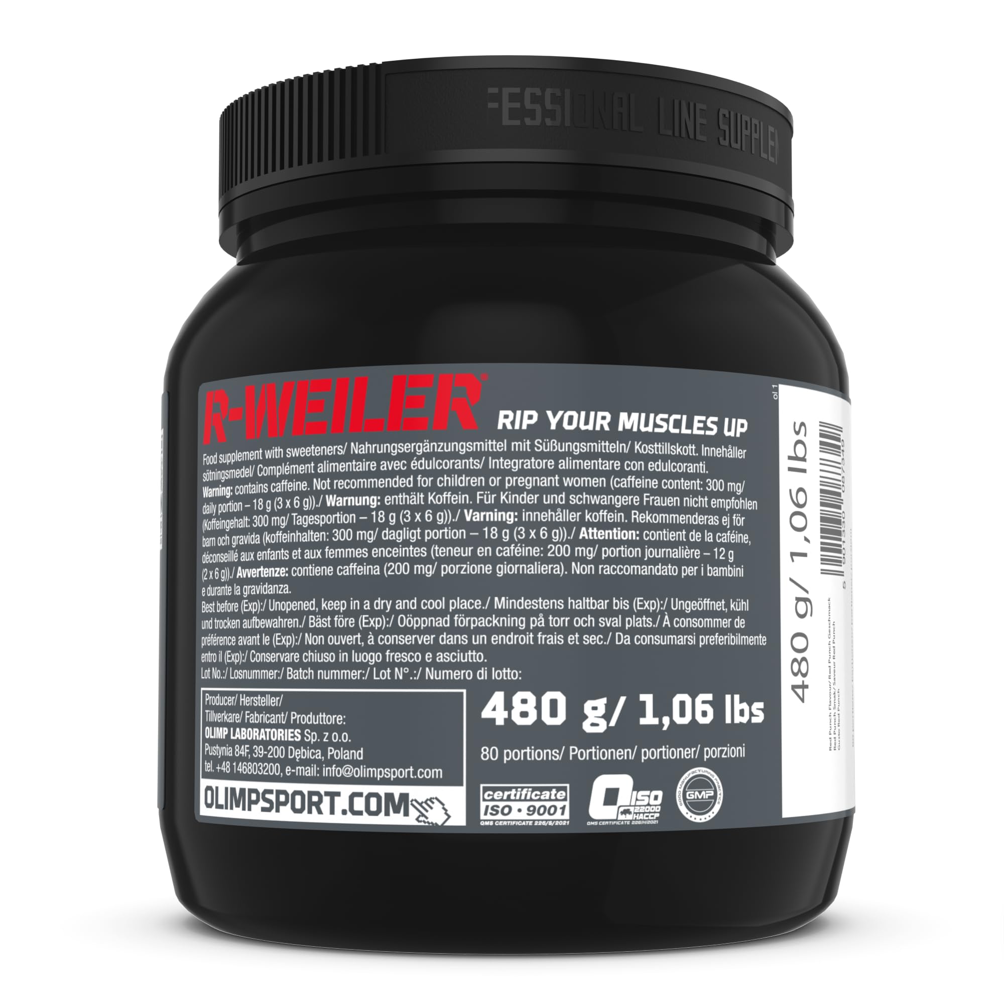 Olimp Sport Nutrition Olimp R-Weiler (480 g) - Red Punch
