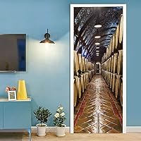 Vista 87 de 3D Pegatina de pared adhesiva para puerta - Poster de película de escaleras antiguas Premium PVC impermeable para pared de dormitorio y sala