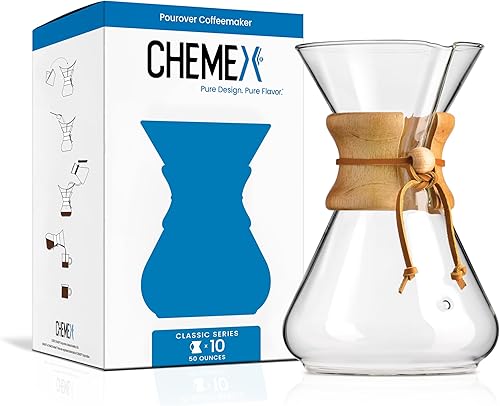 Cafetera de vidrio Chemex, Classic, Transparente