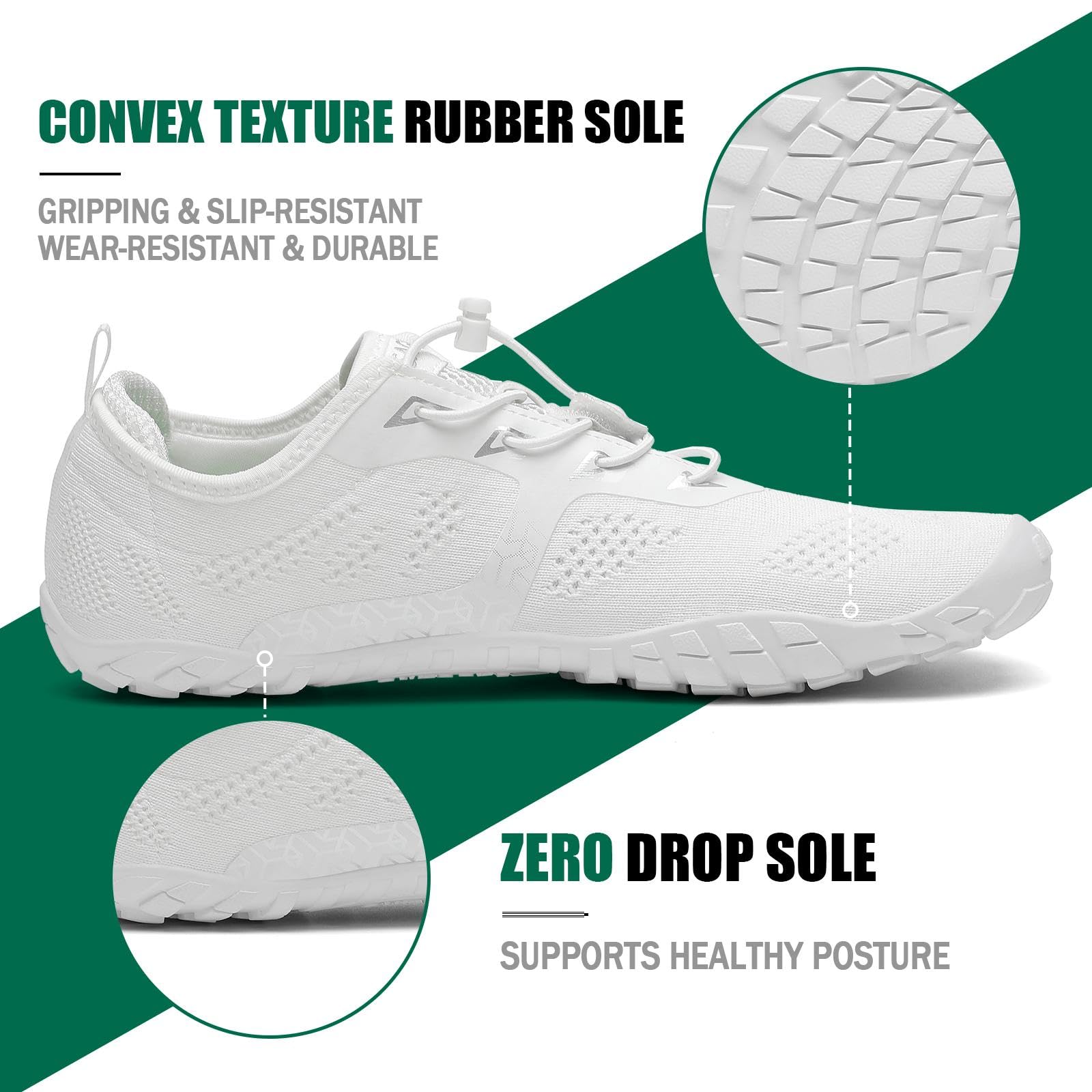 SAGUARO Barefoot Shoes Uomo Donna Scarpe Barefoot Minimaliste Scarpe a Piedi Nudi Antiscivolo Scarpe Trail Running Leggere Scarpe Dita,Gr.36-48 EU