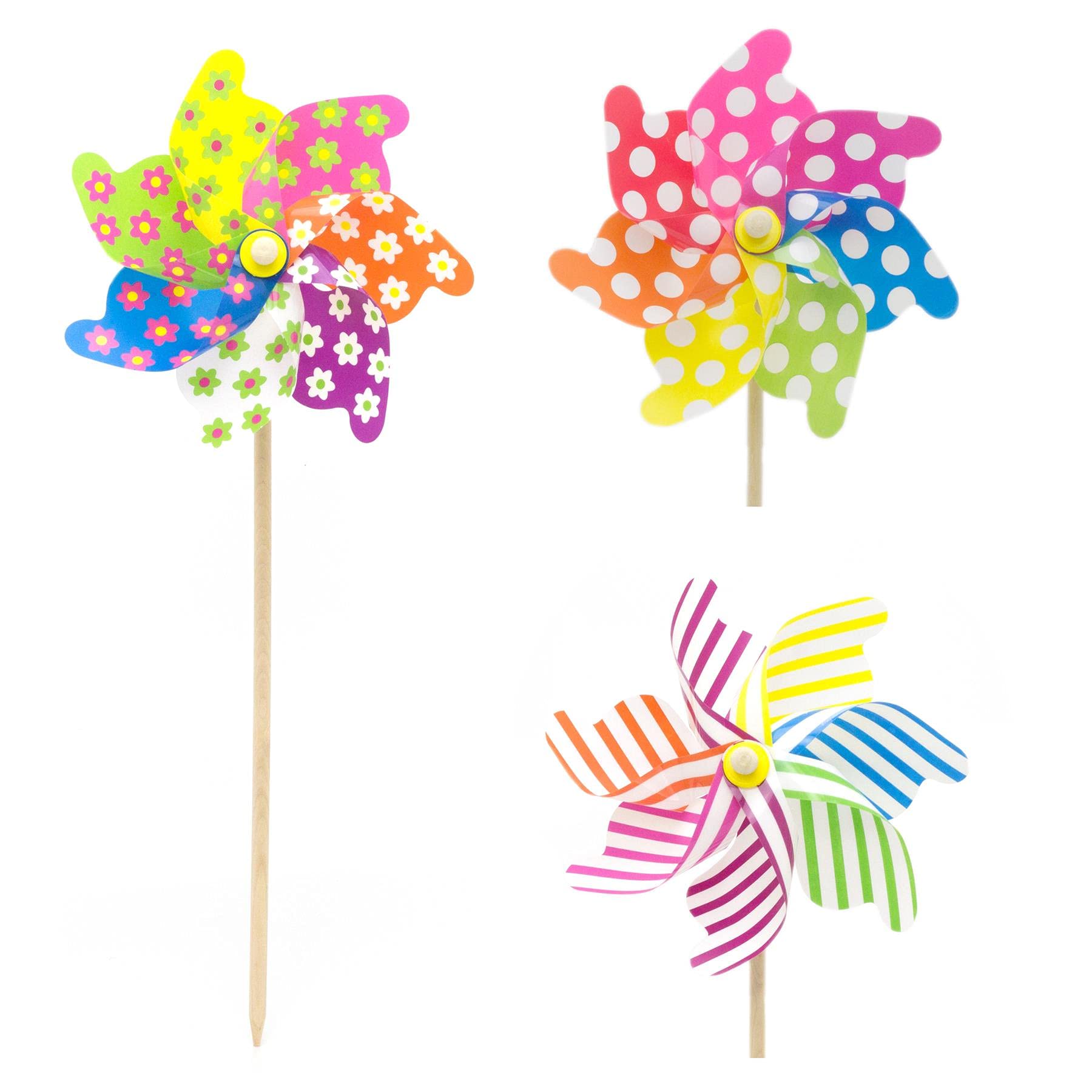 Giant Large Wooden Garden Windmill | 75cm Windmill Ornament Garden Decorations ~ One Supplied ~ Design Varies