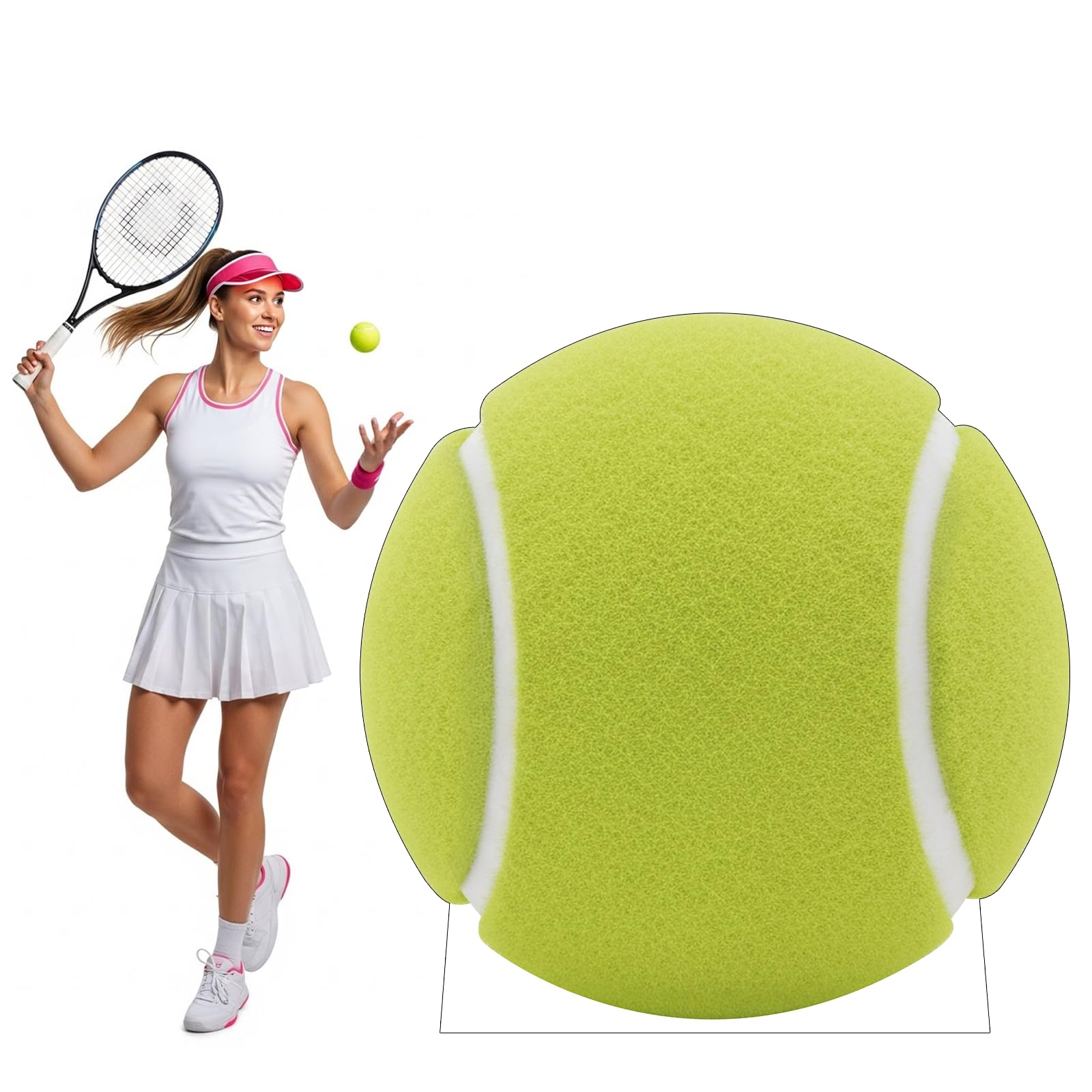 Tennis Cardboard Cutout, 4FT Life Size Cutouts Decor for Sports Themed Party Backdrop, Photo Booth Props, Birthday Table Centerpieces, Tennis Game Stand Up Display