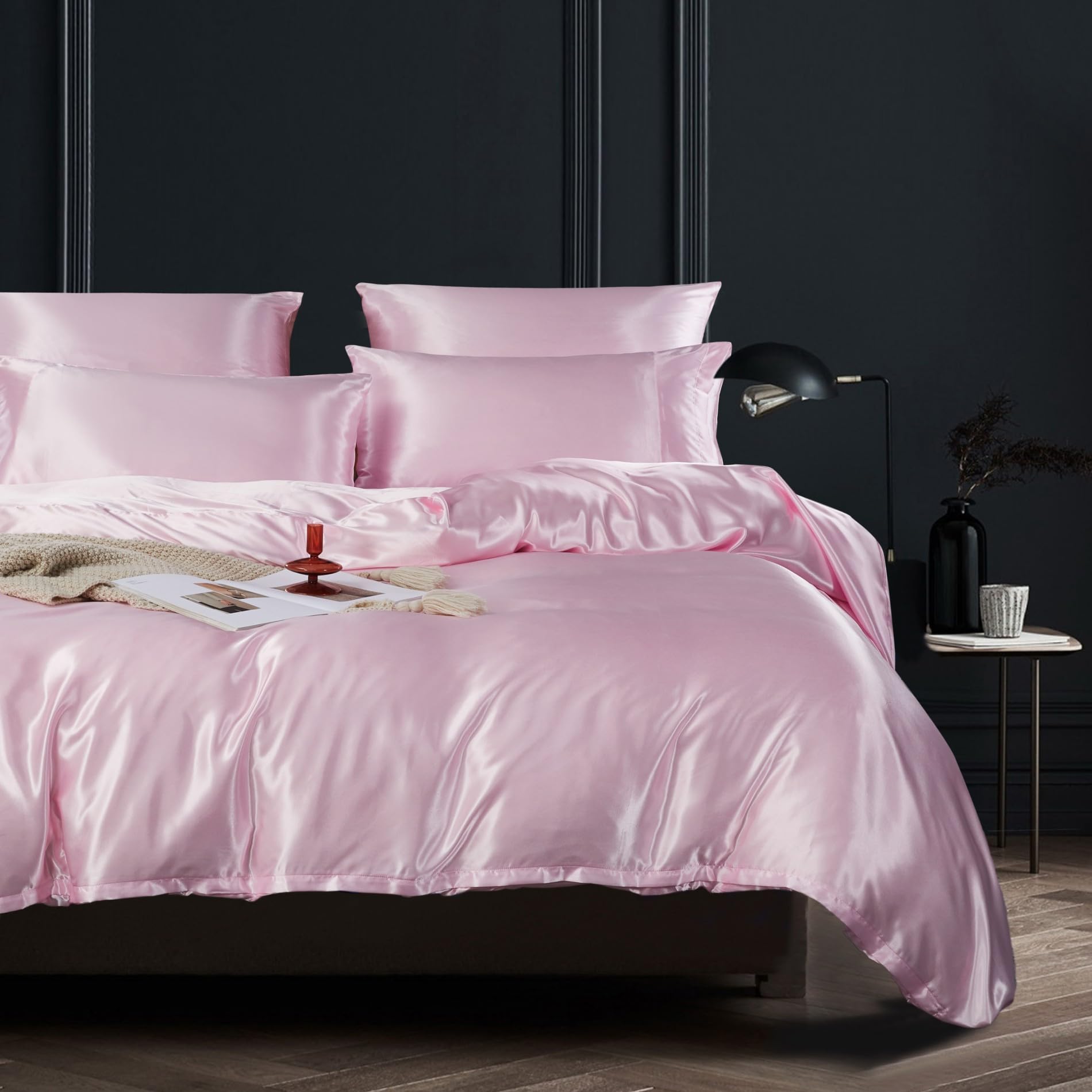 Linge de lit satin de qualité deluxe effet soie pour un couchage raffiné