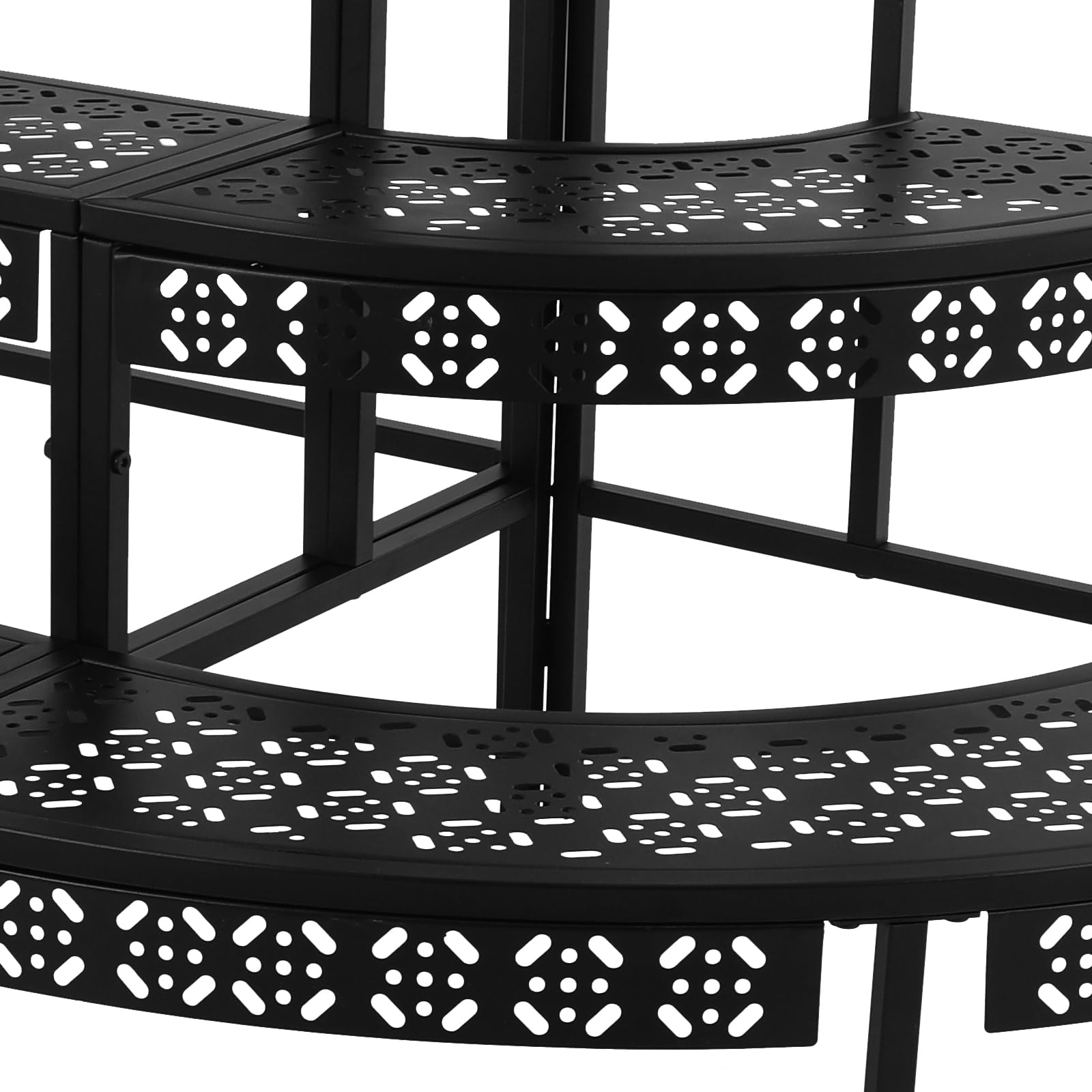 3 Stufen Metall Blumentreppe, Garten Blumentopf Display Regal, Eisen Garten Blumentopf Display Regal Blumentopf Halter Storage Organizer Rack, für Cafés Teehäuser Restaurants Wohnungen