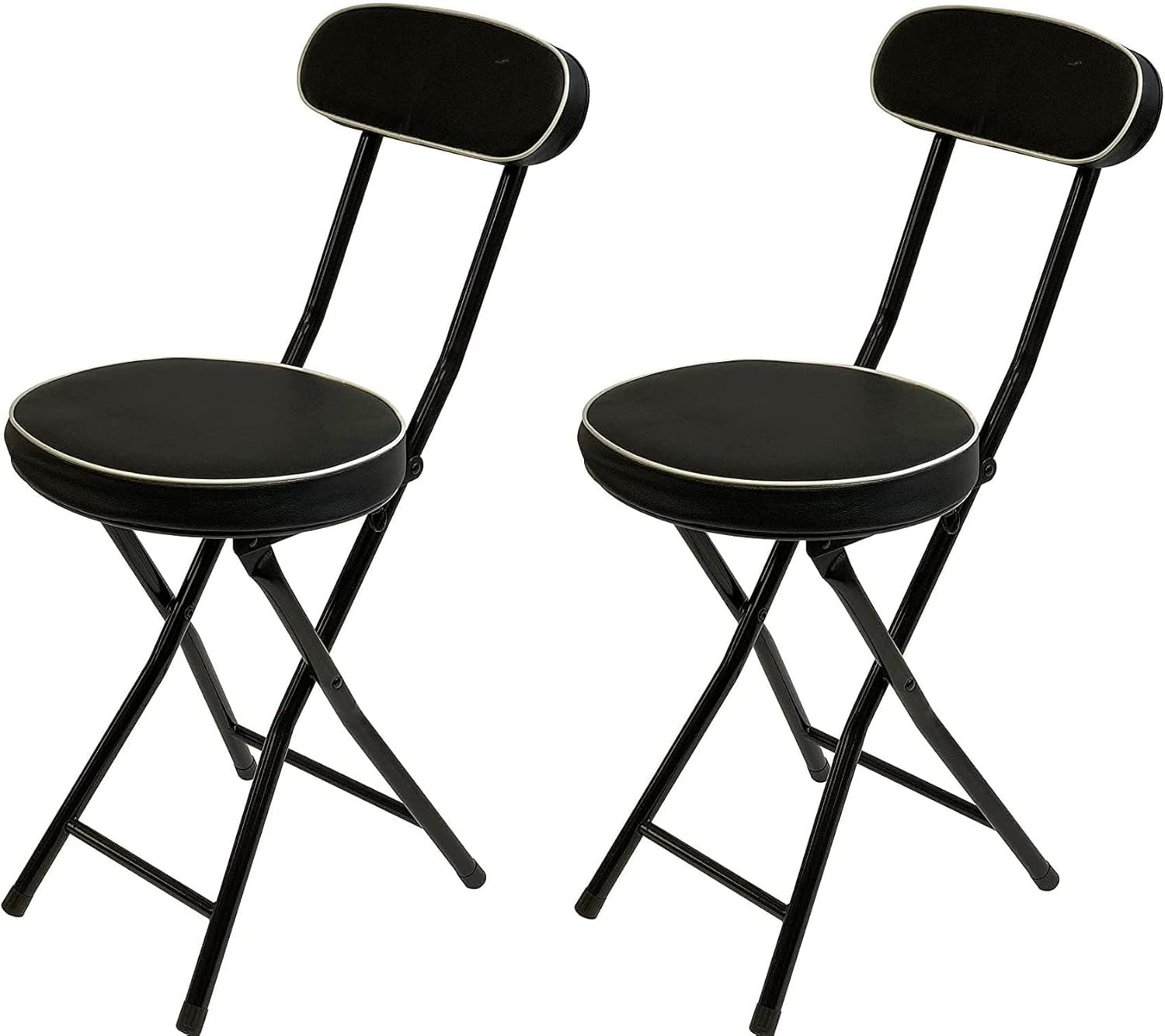 LavoHome Ultra Padded Round Thick Cushion Folding Stool