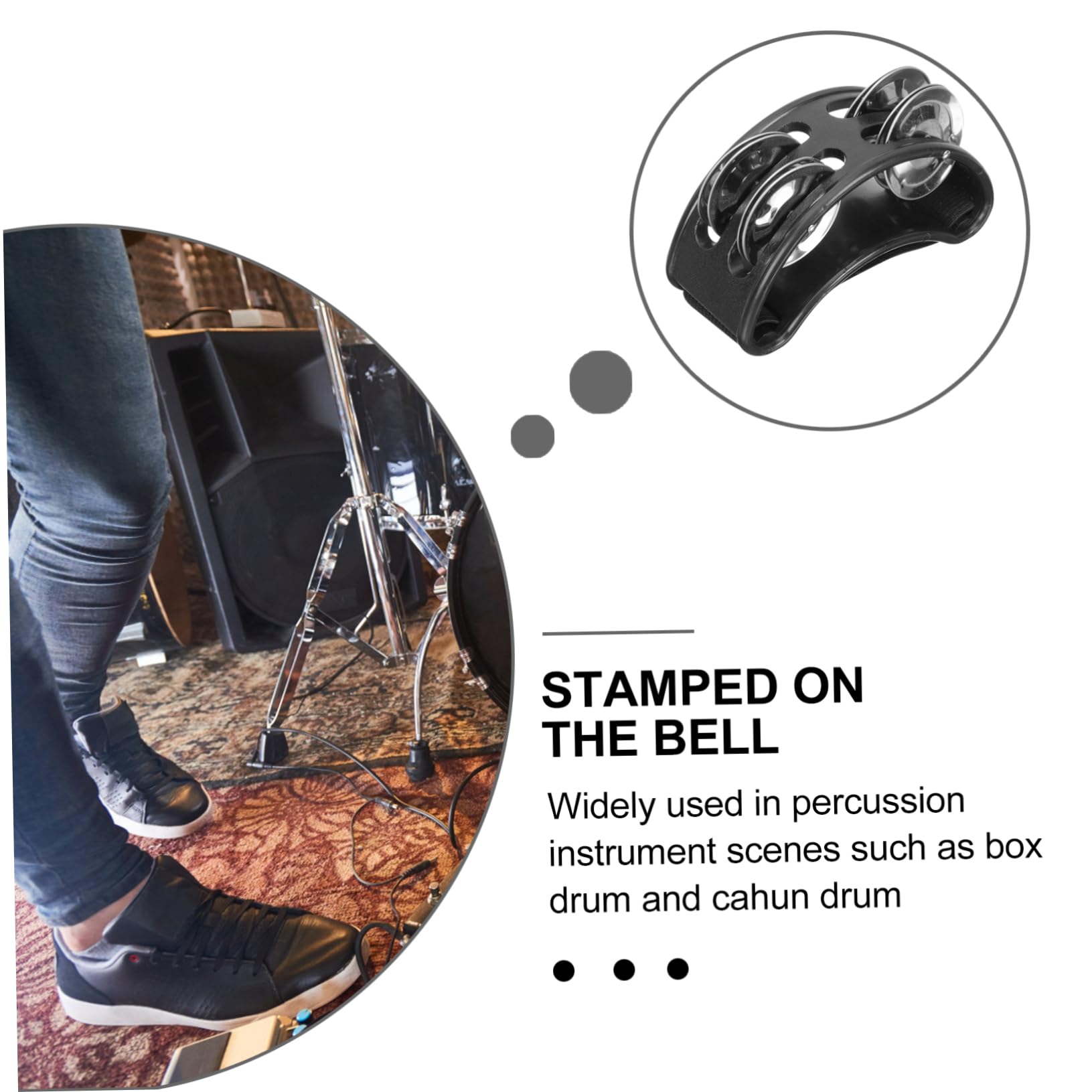 BESTonZON Drum Brush Sticks Set for Drum Kit Beginner Practice Drummers Cleaning Kit Stage Student Bell Kit