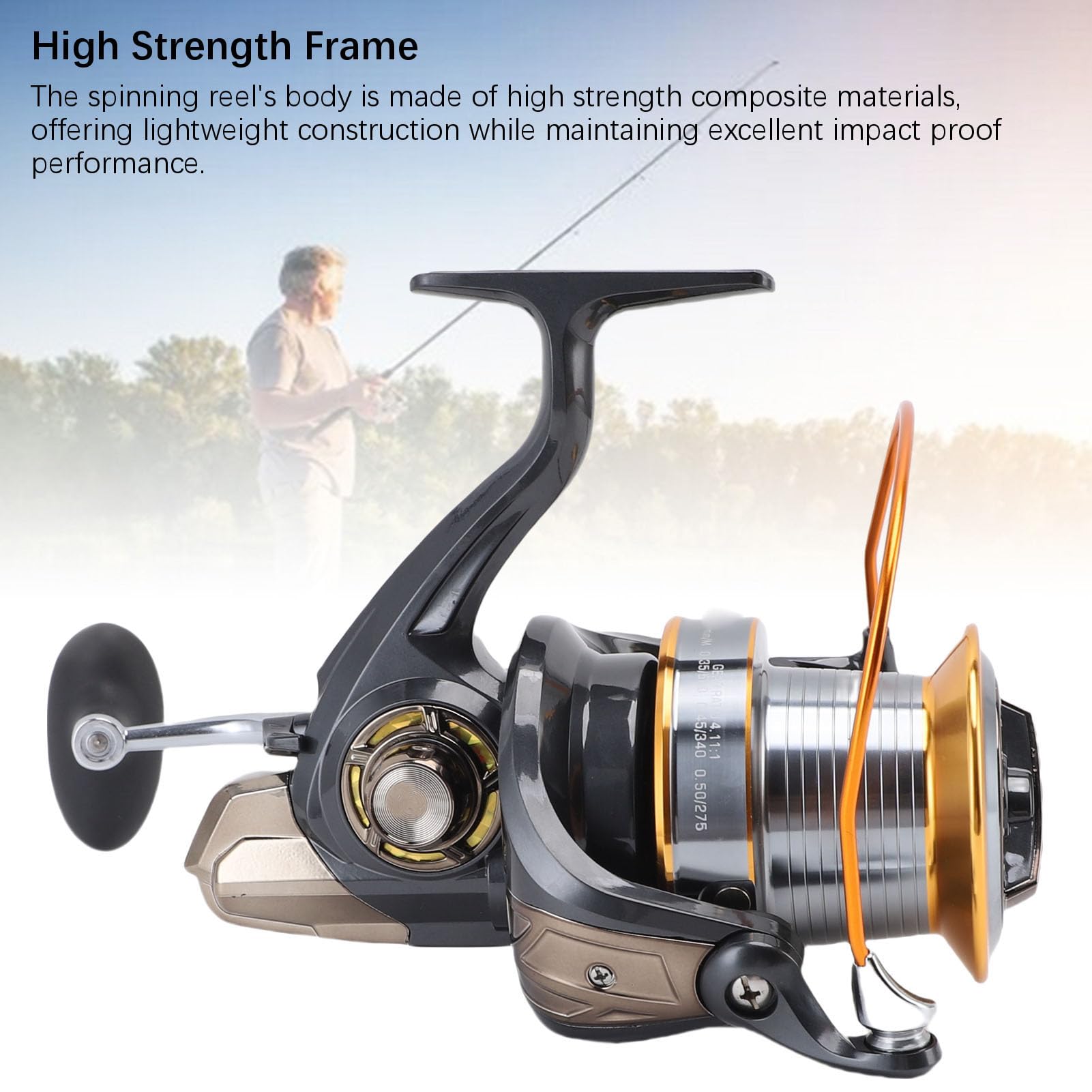 Gapless Smooth Long Cast Spinning Fishing Reel Robust Internal