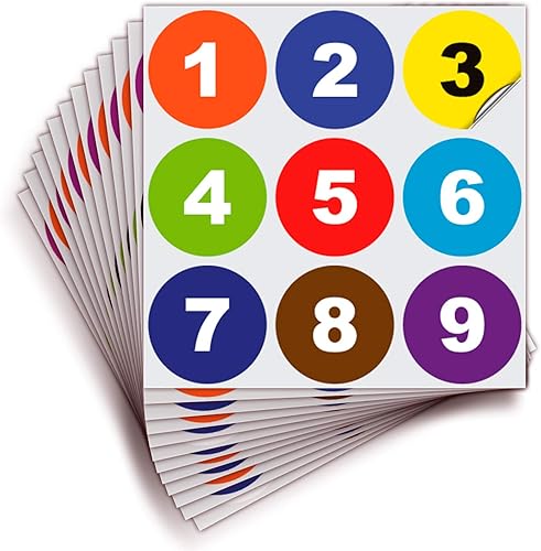 Miniatura 156 de iSYFIX Calcomanías amarillas de números consecutivos – 1 a 100, 2 pulgadas, 1 juego – Vinilo autoadhesivo de alta calidad, ideal para inventario