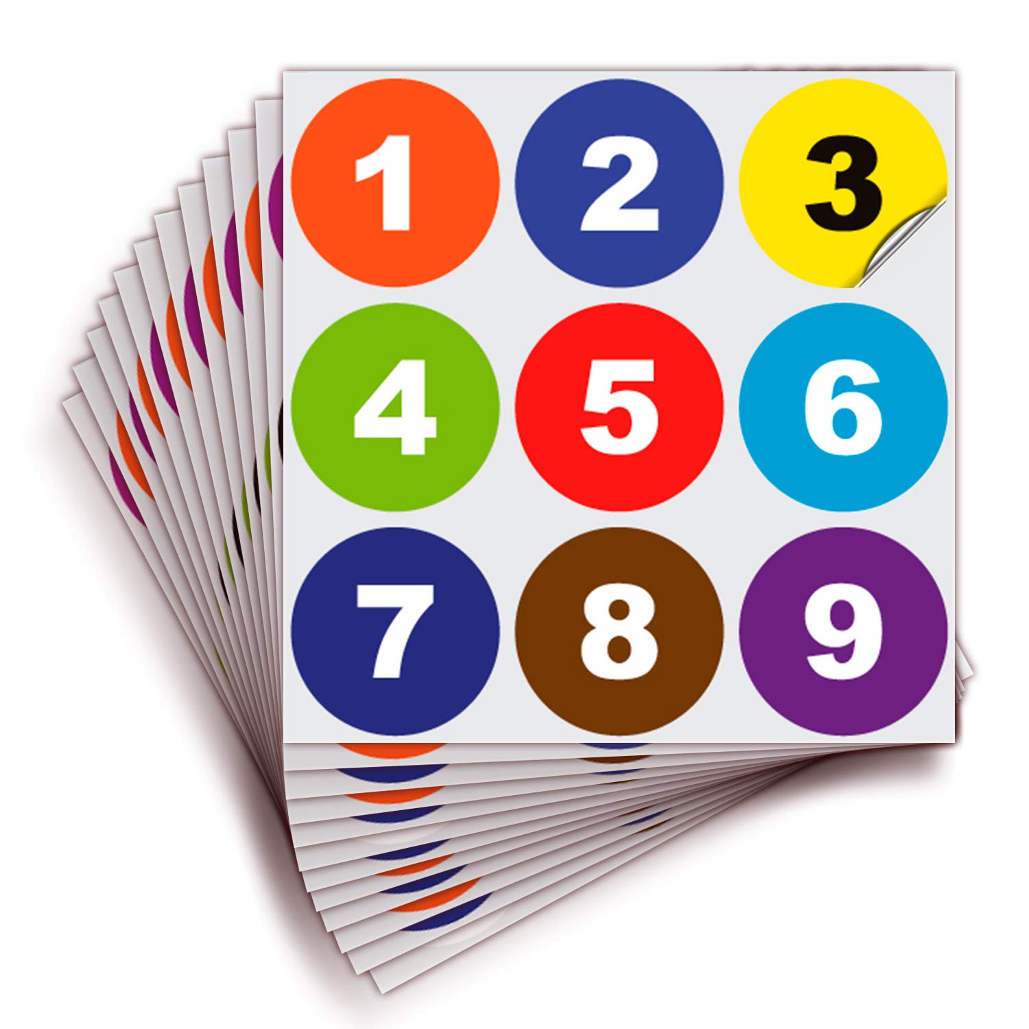 iSYFIX Multicolor Consecutive Number Stickers – 1 to 100, 2-inch, 1 Set – Vinyl Self Adhesive Premium Decal, Ideal for Inventory, Storage, Organizing, Boxes, Toolbox, Lockers & More, Indoor/Outdoor
