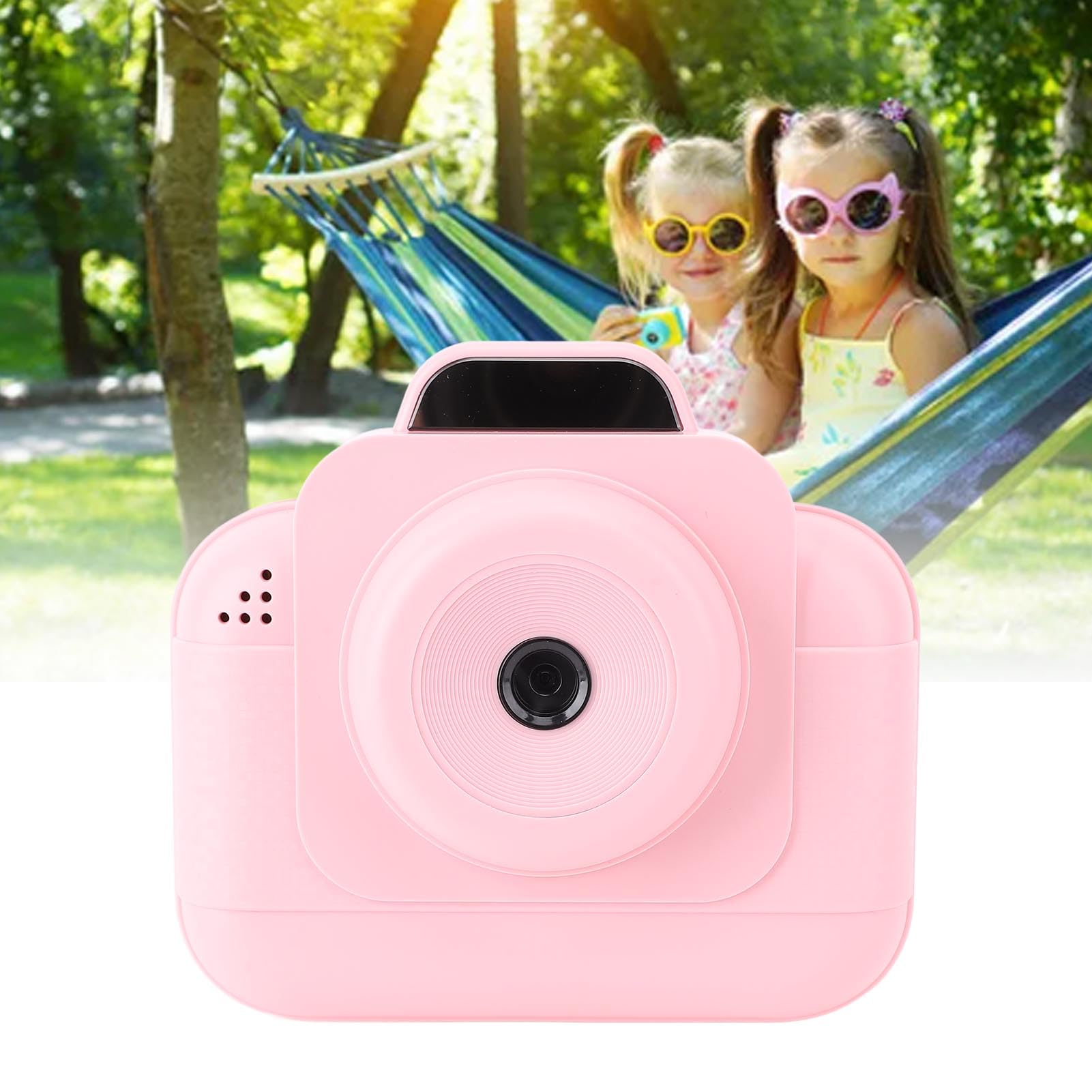 Sofortige Druck Kamera, 1080P HD-Sofort Bild Kamera mit 2,4 in Bildschirm & Thermo Druck, für Kinder Kreative Fotografie und Reisen (PINK)