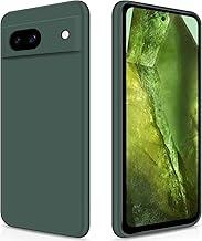 GiiYoon Case Compatible with Google Pixel 8a, High-Quality Liquid Silicone Case, All-Round Protection Mobile Phone Case, Scratch-Resistant, Soft Microfibre Lining, Green