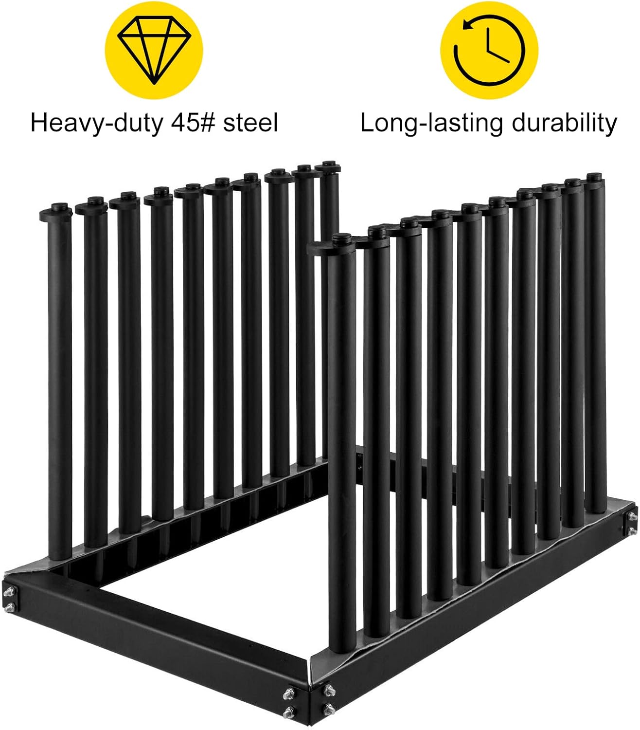 Bestauto Windshield Rack 9-Lite, Glass Rack for Truck Transportation - Steel, 24-Inch Height with PVC Pad & Foam Padding