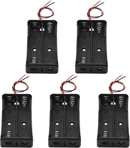 PNGKNYOCN Clip de batería 18650, 2 ranuras 3.7 V, caja de almacenamiento de batería DIY en serie YOUCHENG para batería 18650 con cable de conexión