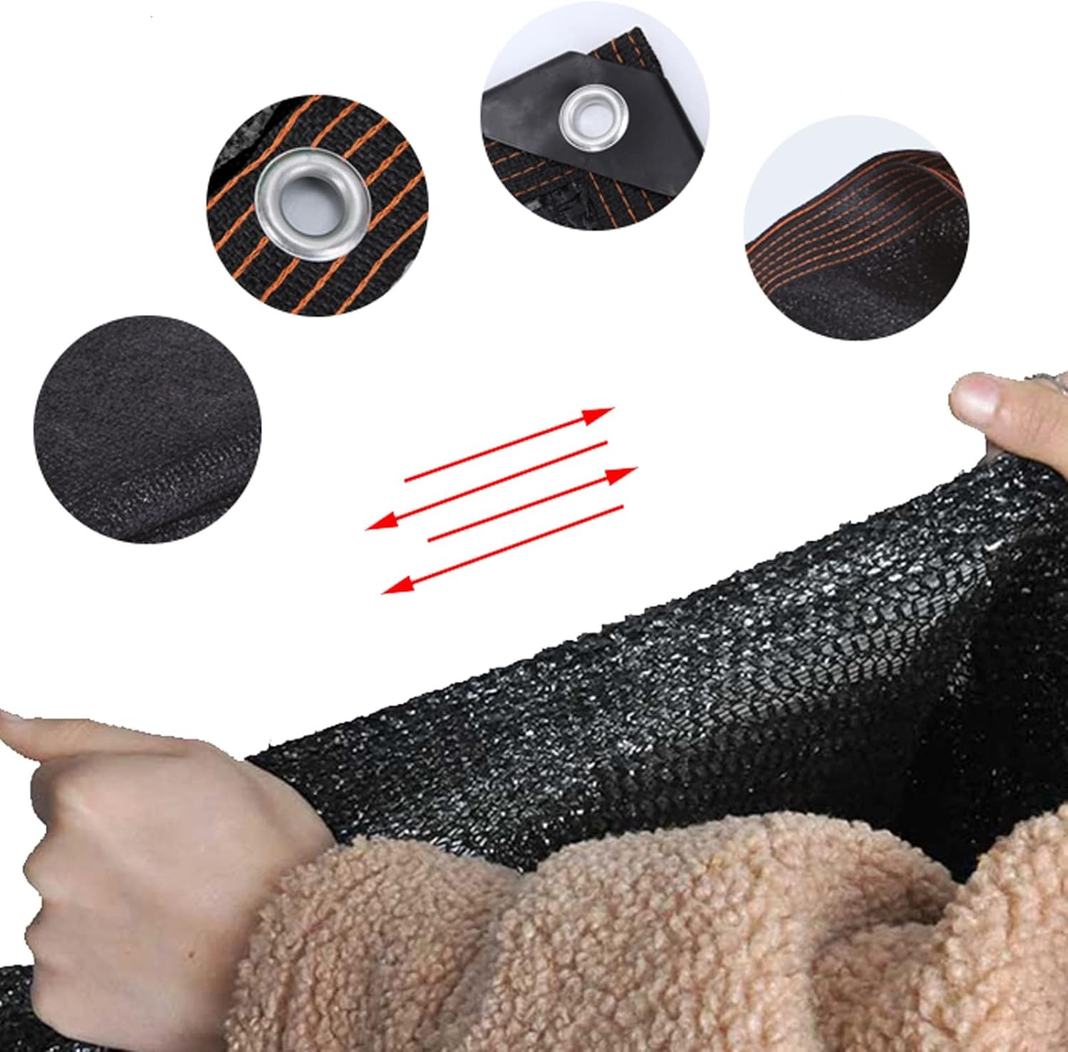 Mesh,shade cloth,Shade Nettting 80% Shade Cloth Black Sunblock Anti-Aging Sun Mesh, UV Resistant Net, Garden Shade Mesh Tarp Taped Edge with Grommets, Shade Netting for Plant Cover, Greenhouse,Flowers
