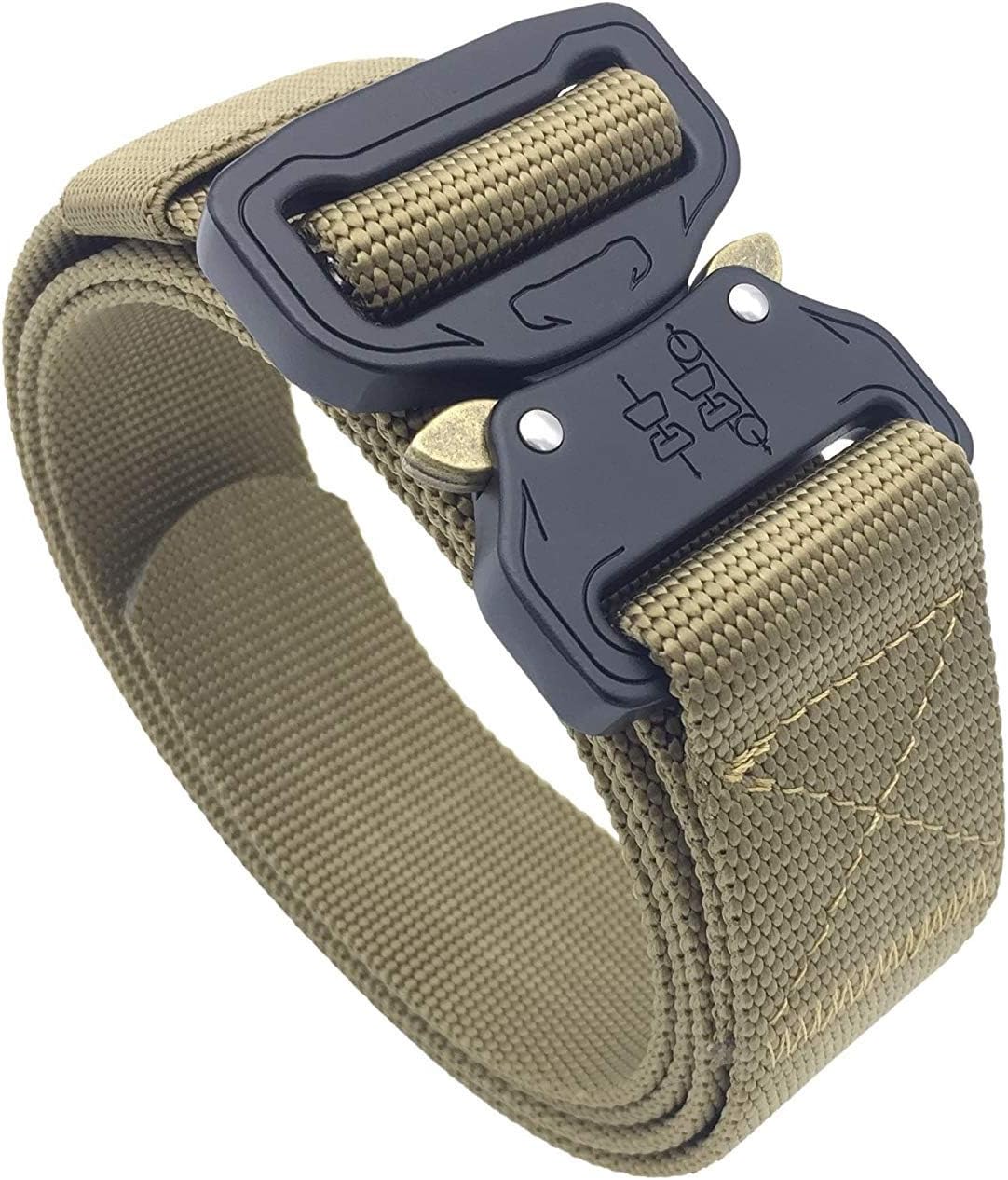Moonstone Tactical Belt 1.5" Nylon Military Style Riggers Belt with Heavy-Duty Quick-Release Metal Buckle