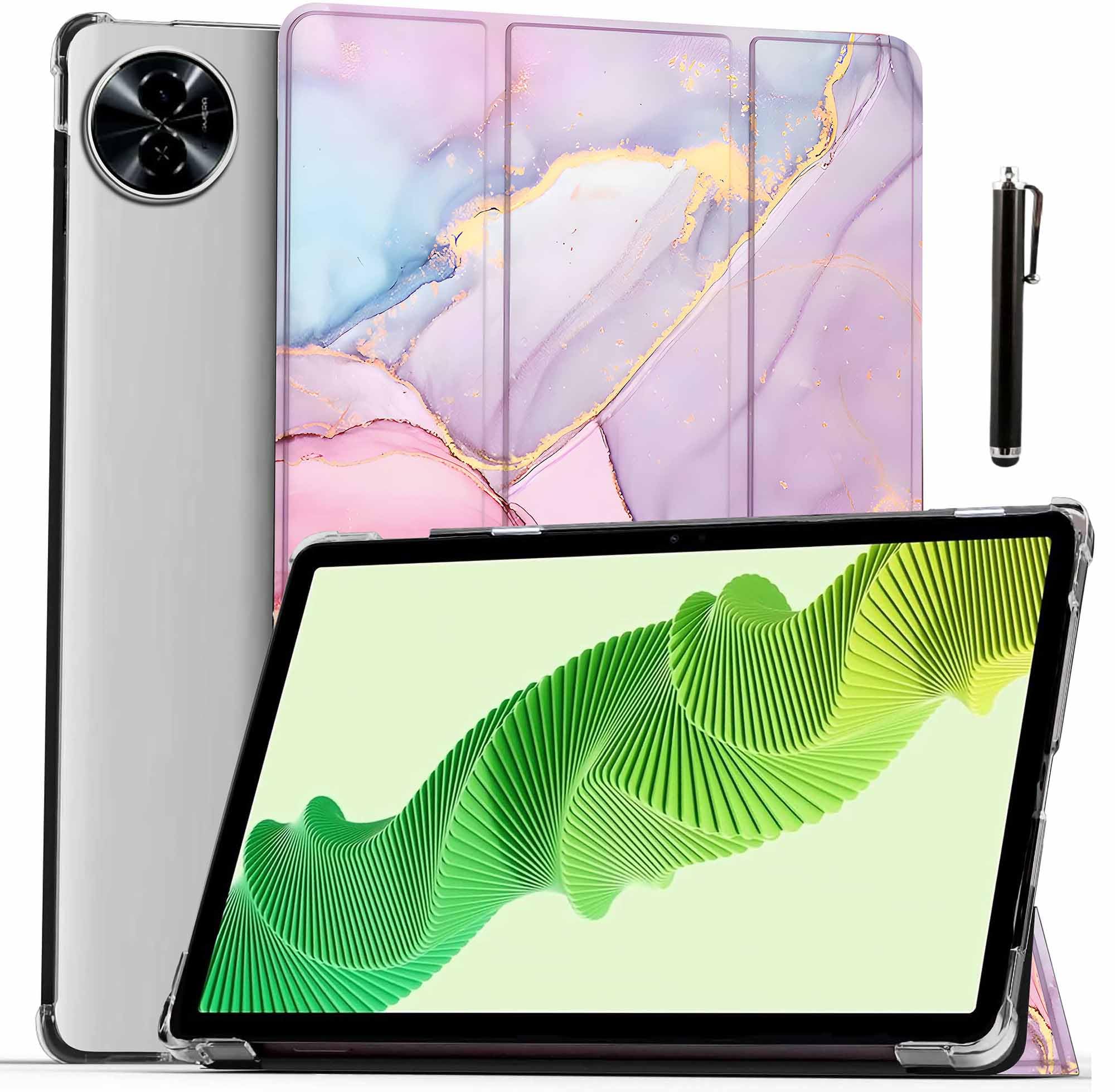 ProElite Case Cover for Realme Pad 2 11.5 inch Cover, Smart Flip Case Cover for Realme Pad 2 11.5 inch Translucent Back with Stylus Pen, Marble Pink-image-43