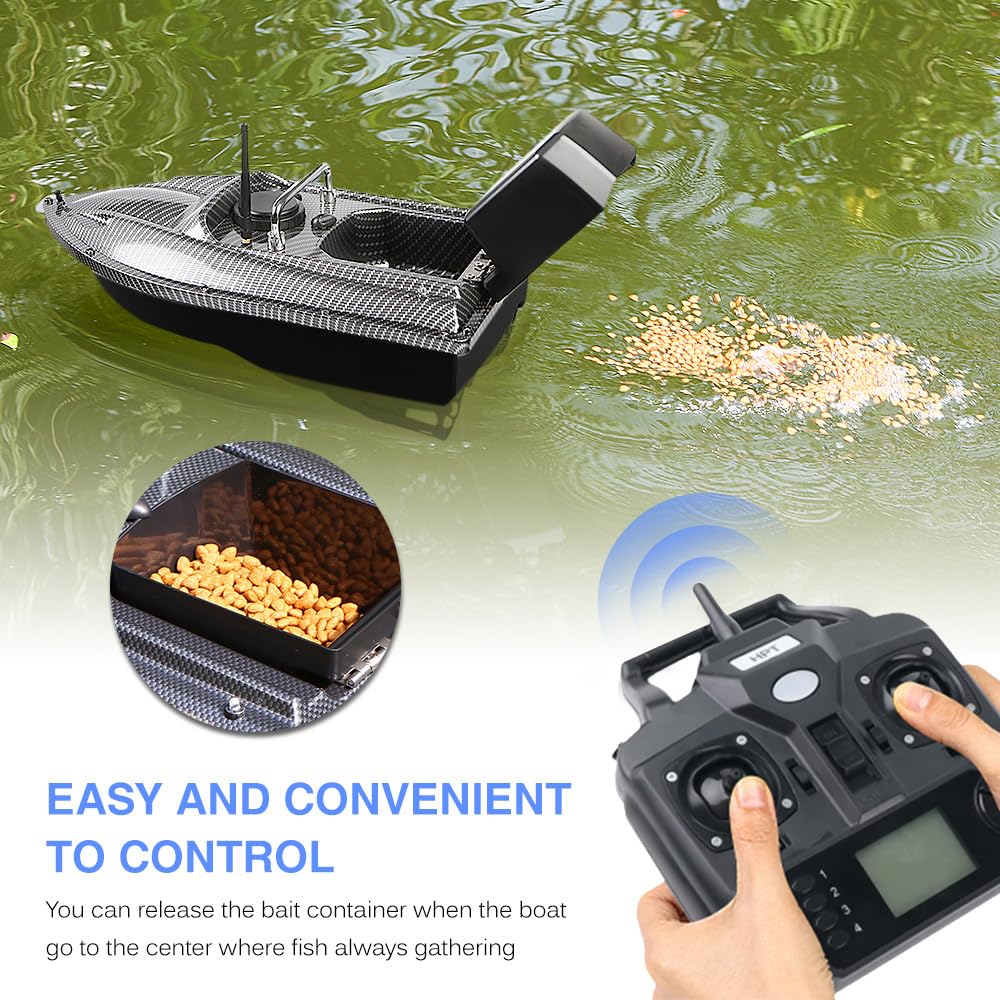 Jemora Télécommande pour Bateau-appât de pêche GPS R18 CTV18 V18 C118, Double Main LCD