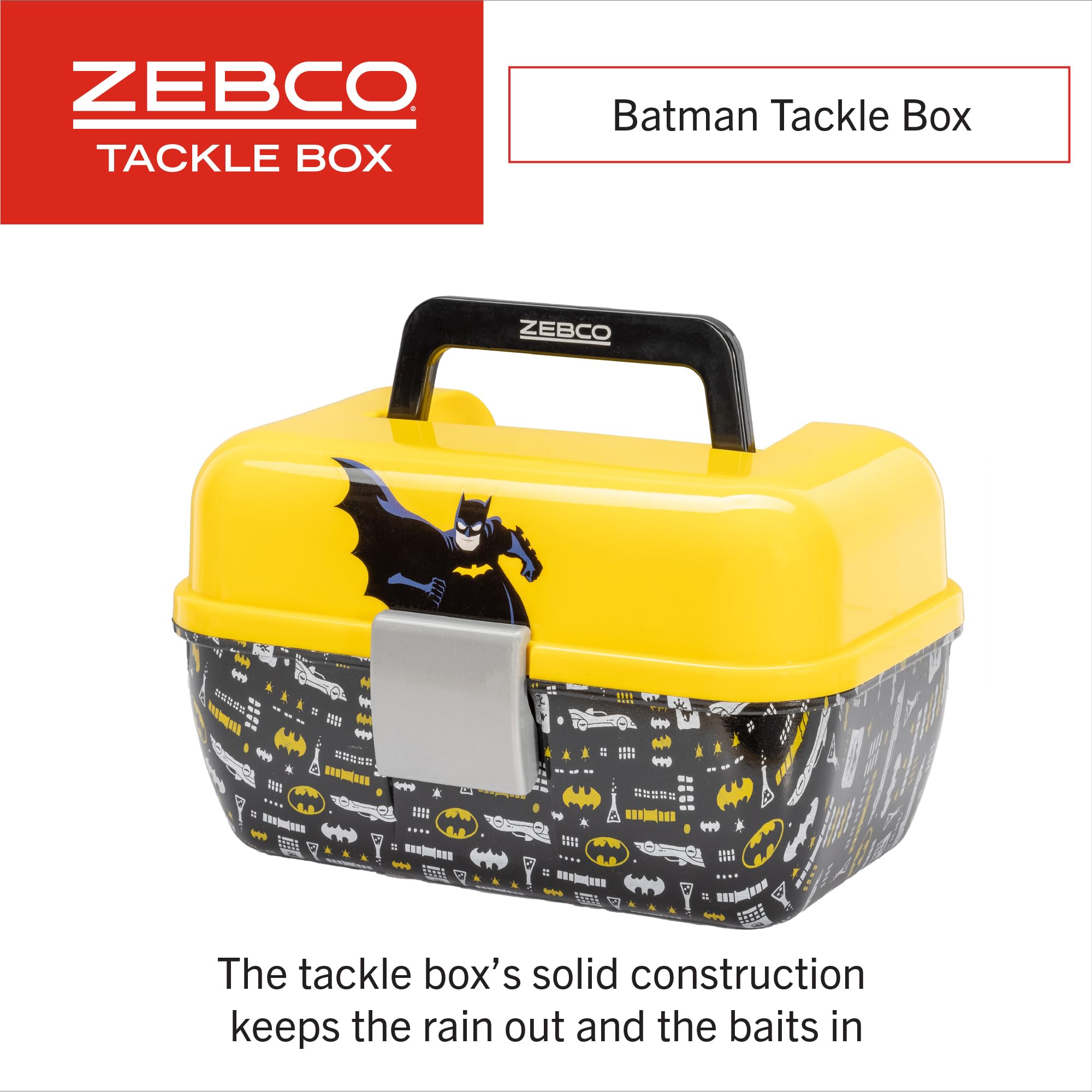 Amazon.com : Zebco Youth Batman Tackle Box, Single Lift-Out Tray