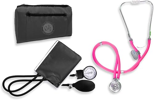 Miniatura 10 de Elite Medical Instruments EBE-340, estetoscopio Sprague Rappaport, color sea frost y tensiómetro negro