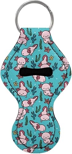 Chapstick - Llavero para lápiz labial, tubo de brillo de labios para mujeres y niñas