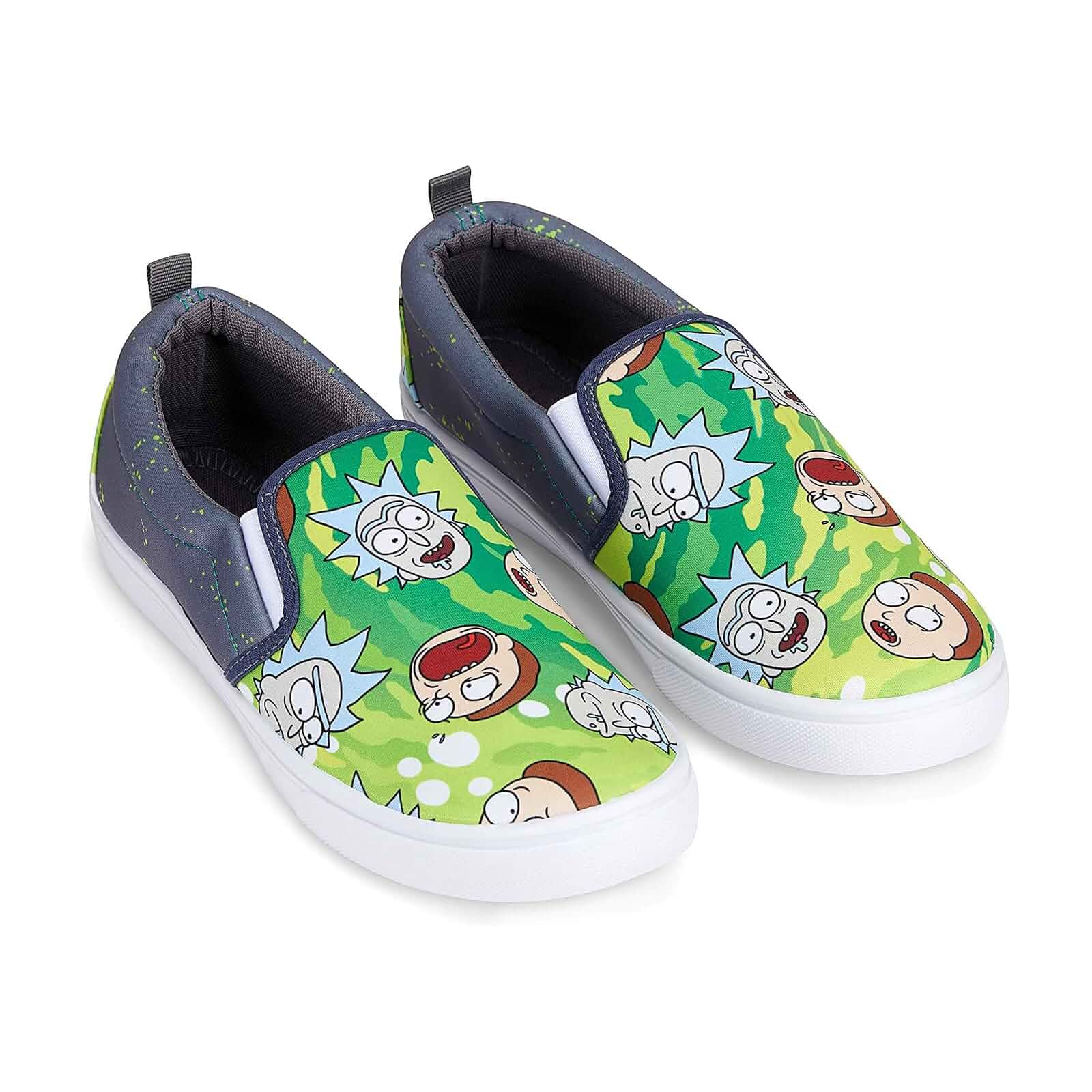 RICK AND MORTY Mens Shoes - Mens Slip On Sneakers - Rick & Morty Canvas Slip On Sneakers
