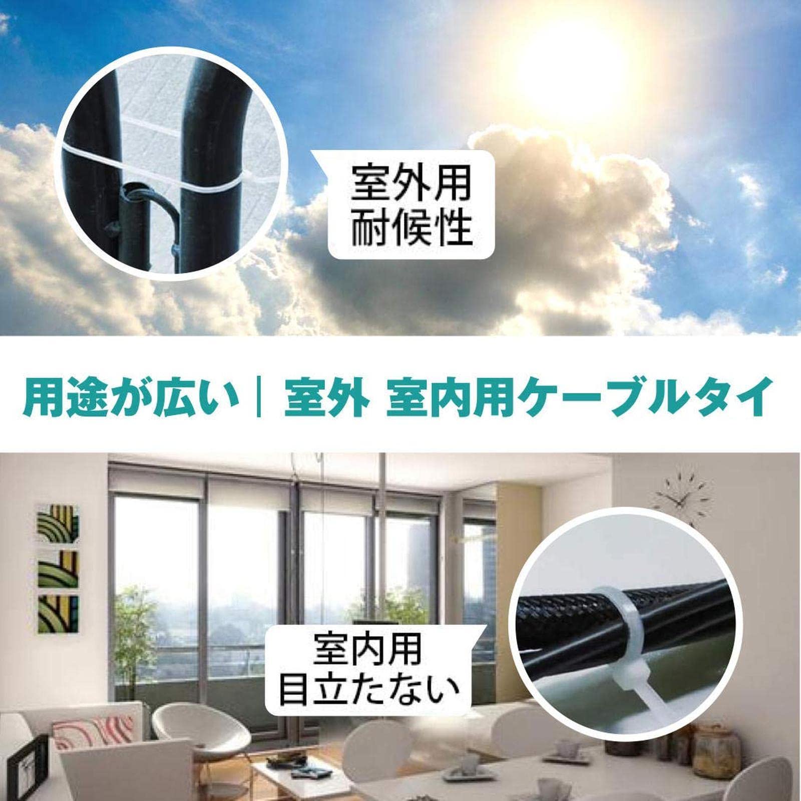 Amazon.co.jp: 1000本入り 結束バンド ケーブルジップタイ ナイロン