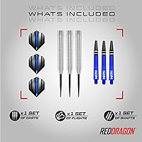 Vista 2 de RED DRAGON Razor Edge Original 24g - Tungsten Professional Steel Darts with Flights and shafts