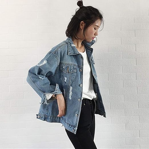 ripped jean jacket oversized