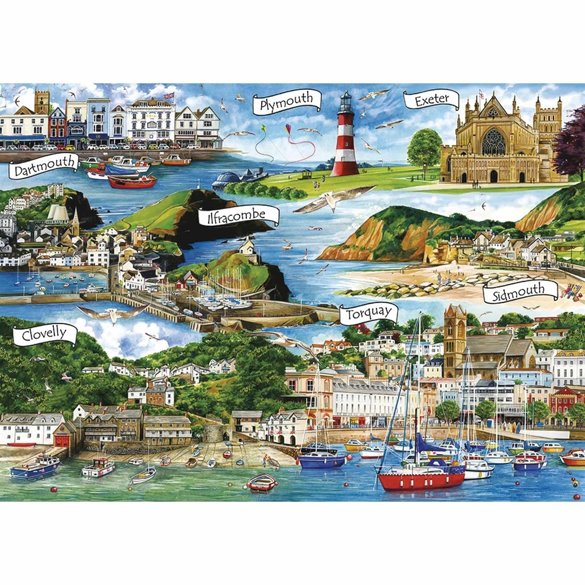 Otter House Puzzle – Devon Montage, 1000 Teile – Für Erwachsene, 68 X 48 Cm