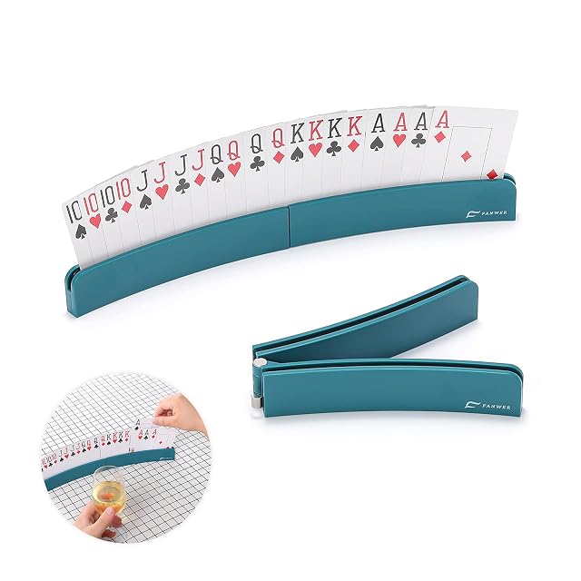 Sujeta Cartas Naipes Plegable, 2 Piezas Soporte Cartas Juego de Mesa para Póker y Juegos de Cartas