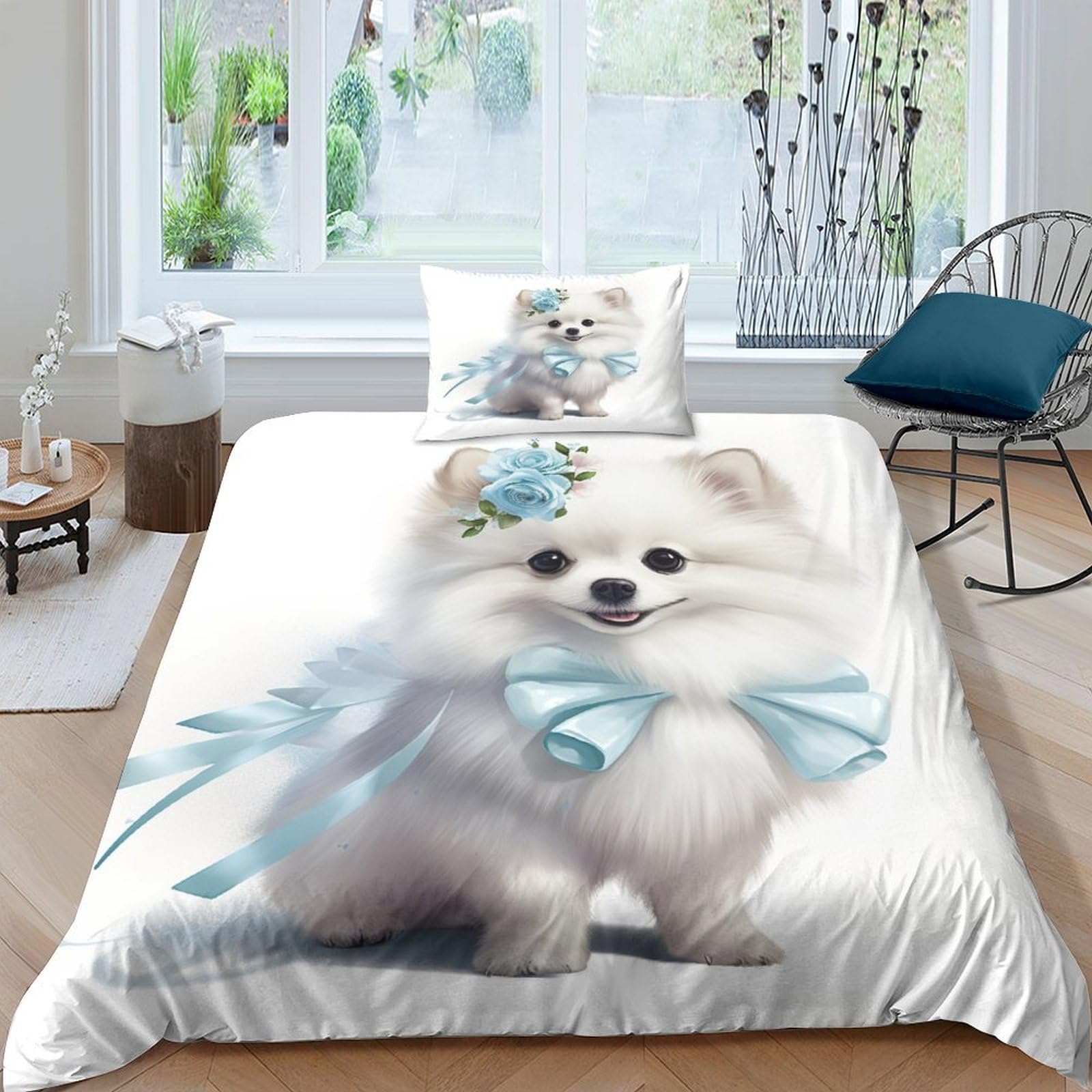 Housse de couette en microfibre douce avec fermeture éclair pour en finir avec les lits défaits